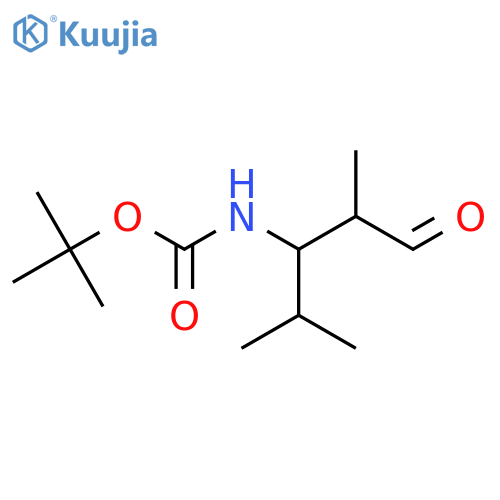 tert-butyl N-(2,4-dimethyl-1-oxopentan-3-yl)carbamate structure