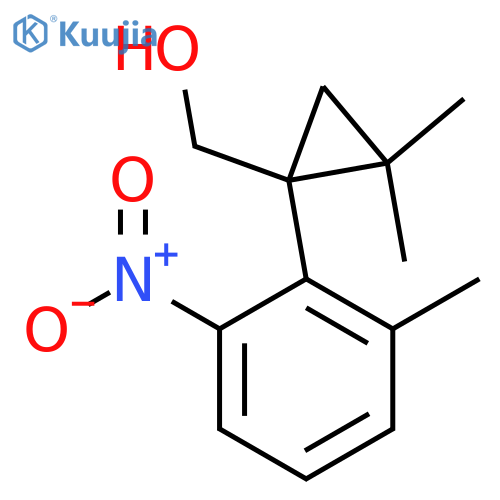 2,2-dimethyl-1-(2-methyl-6-nitrophenyl)cyclopropylmethanol structure