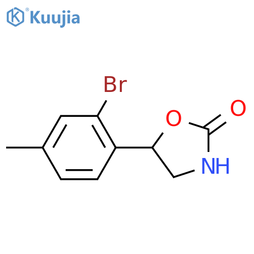 5-(2-bromo-4-methylphenyl)-1,3-oxazolidin-2-one structure