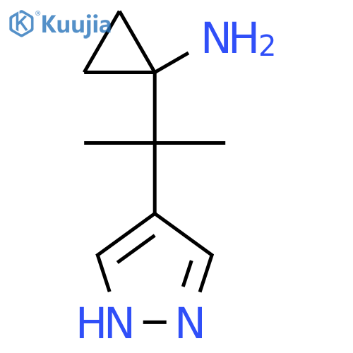 1-[2-(1H-pyrazol-4-yl)propan-2-yl]cyclopropan-1-amine structure