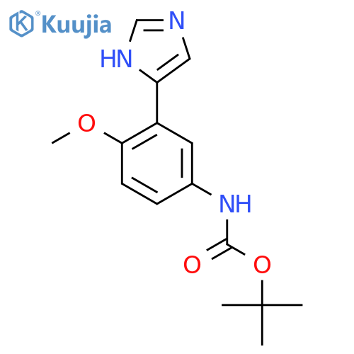 tert-butyl N-3-(1H-imidazol-4-yl)-4-methoxyphenylcarbamate structure