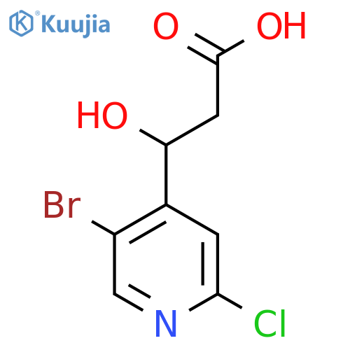 3-(5-bromo-2-chloropyridin-4-yl)-3-hydroxypropanoic acid structure