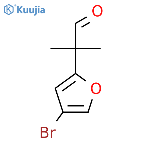 2-(4-bromofuran-2-yl)-2-methylpropanal structure
