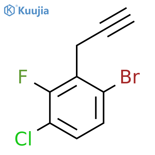 1-bromo-4-chloro-3-fluoro-2-(prop-2-yn-1-yl)benzene structure