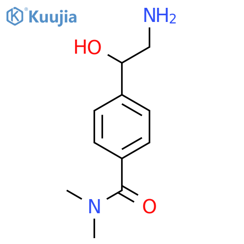 4-(2-amino-1-hydroxyethyl)-N,N-dimethylbenzamide structure