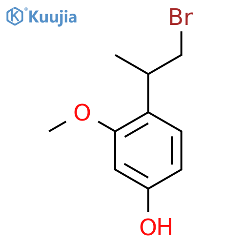 4-(1-bromopropan-2-yl)-3-methoxyphenol structure