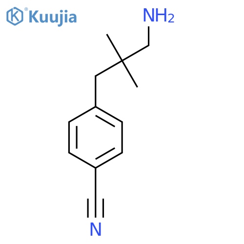 4-(3-amino-2,2-dimethylpropyl)benzonitrile structure