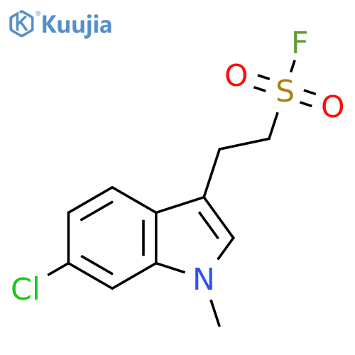 2-(6-chloro-1-methyl-1H-indol-3-yl)ethane-1-sulfonyl fluoride structure