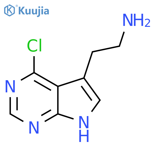 2-{4-chloro-7H-pyrrolo2,3-dpyrimidin-5-yl}ethan-1-amine structure