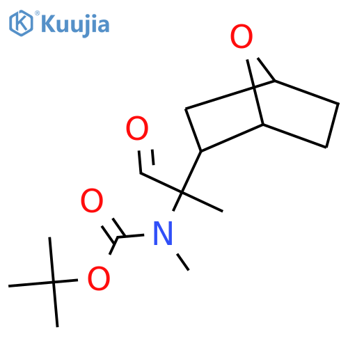 tert-butyl N-methyl-N-(2-{7-oxabicyclo2.2.1heptan-2-yl}-1-oxopropan-2-yl)carbamate structure