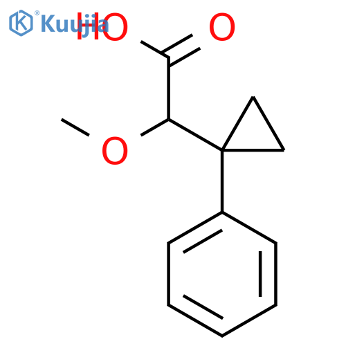 2-methoxy-2-(1-phenylcyclopropyl)acetic acid structure