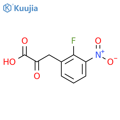 3-(2-fluoro-3-nitrophenyl)-2-oxopropanoic acid structure