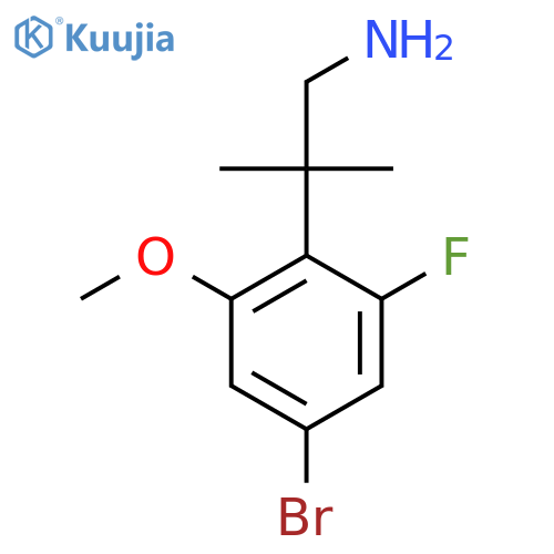 2-(4-Bromo-2-fluoro-6-methoxyphenyl)-2-methylpropan-1-amine structure