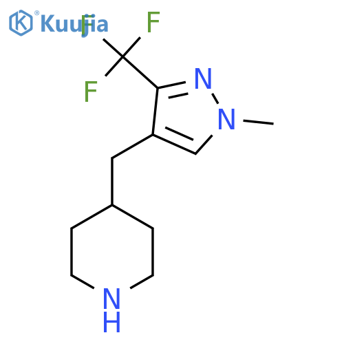 4-{1-methyl-3-(trifluoromethyl)-1H-pyrazol-4-ylmethyl}piperidine structure