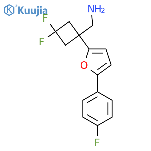 {3,3-difluoro-1-5-(4-fluorophenyl)furan-2-ylcyclobutyl}methanamine structure