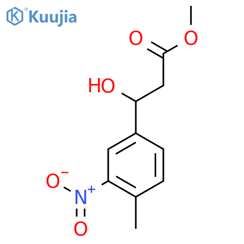 methyl 3-hydroxy-3-(4-methyl-3-nitrophenyl)propanoate structure
