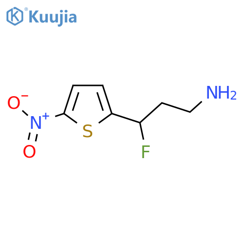 3-fluoro-3-(5-nitrothiophen-2-yl)propan-1-amine structure