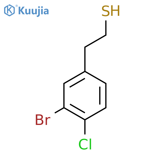 2-(3-bromo-4-chlorophenyl)ethane-1-thiol structure