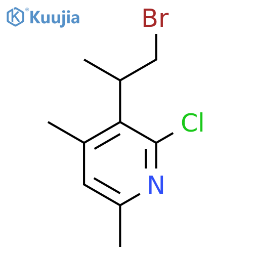 3-(1-bromopropan-2-yl)-2-chloro-4,6-dimethylpyridine structure