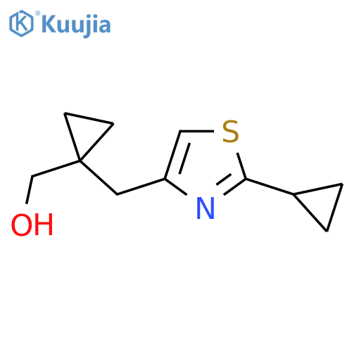 {1-(2-cyclopropyl-1,3-thiazol-4-yl)methylcyclopropyl}methanol structure
