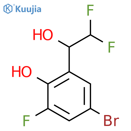 4-bromo-2-(2,2-difluoro-1-hydroxyethyl)-6-fluorophenol structure