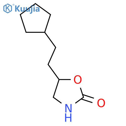 5-(2-cyclopentylethyl)-1,3-oxazolidin-2-one structure