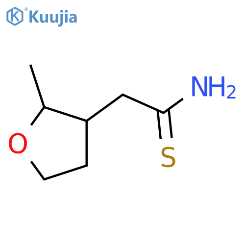 2-(2-methyloxolan-3-yl)ethanethioamide structure