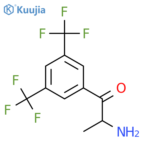 2-amino-1-3,5-bis(trifluoromethyl)phenylpropan-1-one structure
