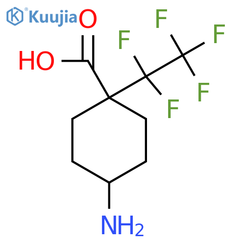 4-amino-1-(pentafluoroethyl)cyclohexane-1-carboxylic acid structure