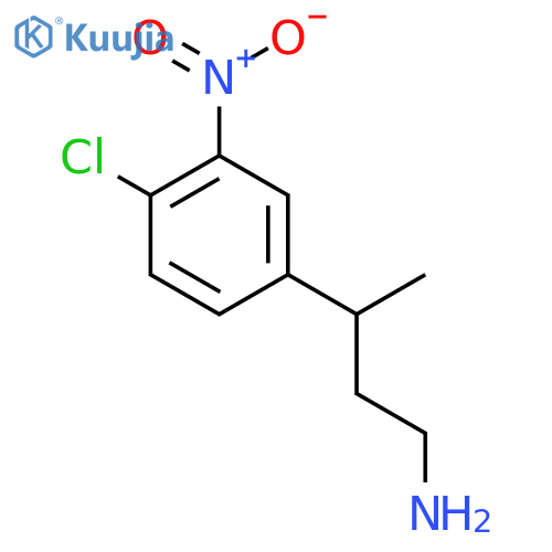 3-(4-chloro-3-nitrophenyl)butan-1-amine structure