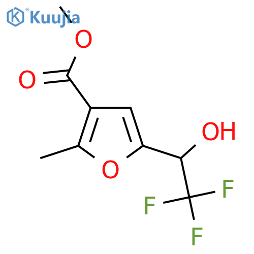 methyl 2-methyl-5-(2,2,2-trifluoro-1-hydroxyethyl)furan-3-carboxylate structure