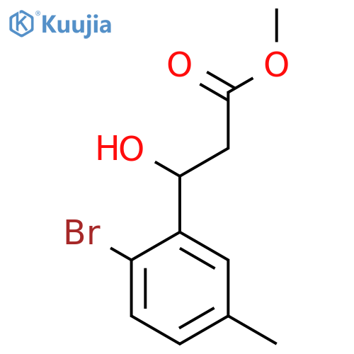 methyl 3-(2-bromo-5-methylphenyl)-3-hydroxypropanoate structure
