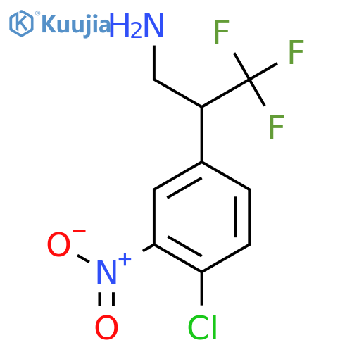 2-(4-Chloro-3-nitrophenyl)-3,3,3-trifluoropropan-1-amine structure