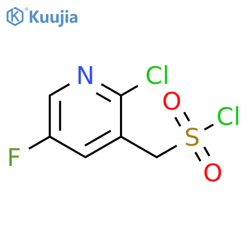 (2-chloro-5-fluoropyridin-3-yl)methanesulfonyl chloride structure