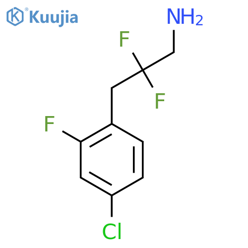 3-(4-chloro-2-fluorophenyl)-2,2-difluoropropan-1-amine structure