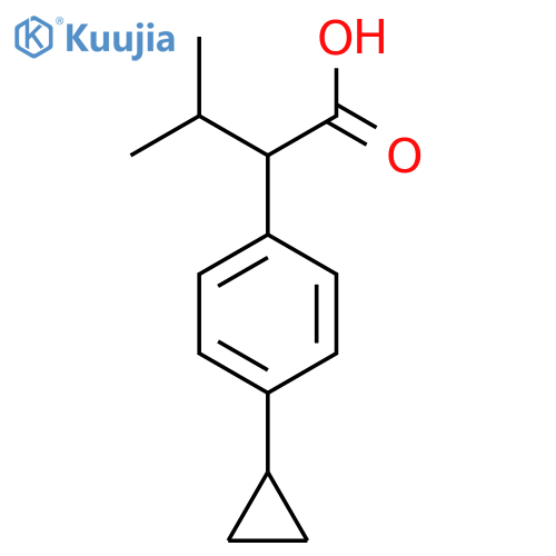 2-(4-cyclopropylphenyl)-3-methylbutanoic acid structure