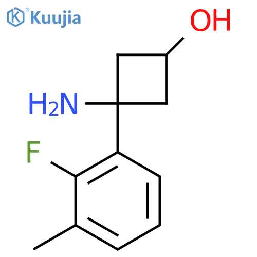 3-amino-3-(2-fluoro-3-methylphenyl)cyclobutan-1-ol structure