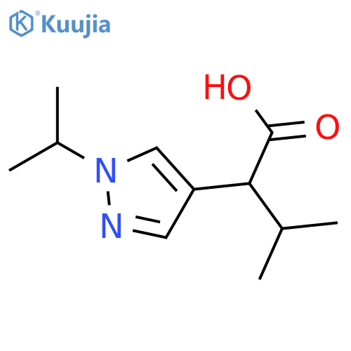 3-methyl-2-1-(propan-2-yl)-1H-pyrazol-4-ylbutanoic acid structure