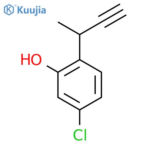 2-(but-3-yn-2-yl)-5-chlorophenol structure