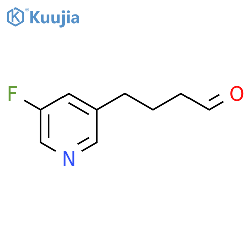 4-(5-fluoropyridin-3-yl)butanal structure