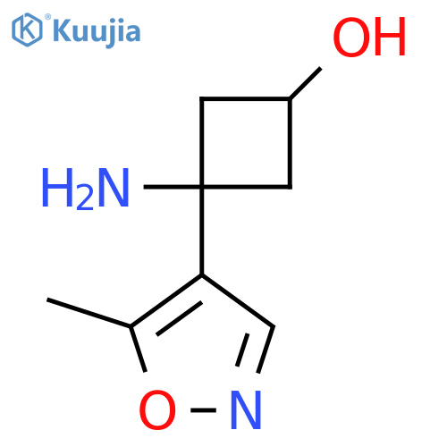 3-amino-3-(5-methyl-1,2-oxazol-4-yl)cyclobutan-1-ol structure