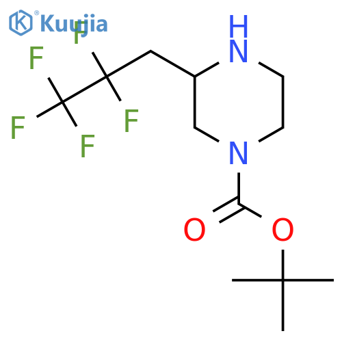 tert-butyl 3-(2,2,3,3,3-pentafluoropropyl)piperazine-1-carboxylate structure