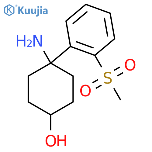 4-amino-4-(2-methanesulfonylphenyl)cyclohexan-1-ol structure