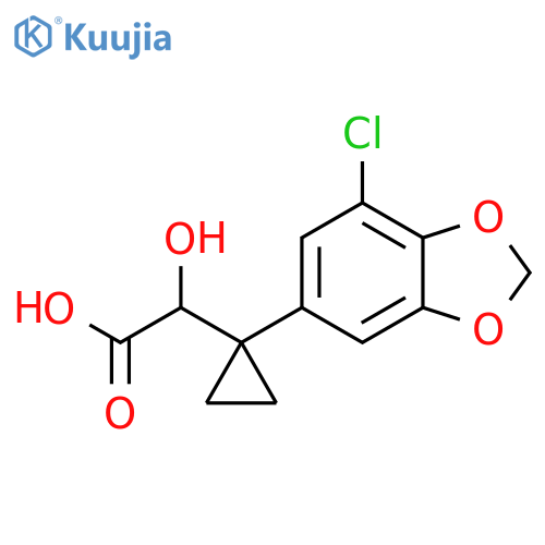 2-1-(7-chloro-1,3-dioxaindan-5-yl)cyclopropyl-2-hydroxyacetic acid structure