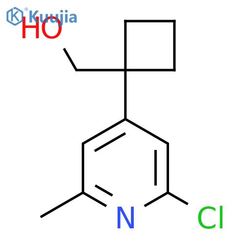 1-(2-chloro-6-methylpyridin-4-yl)cyclobutylmethanol structure