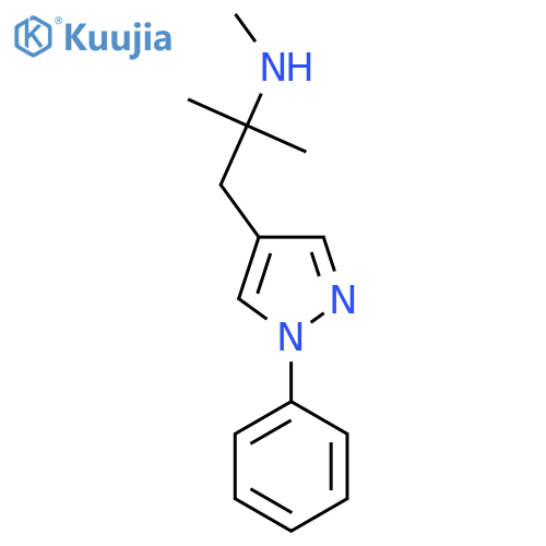 methyl2-methyl-1-(1-phenyl-1H-pyrazol-4-yl)propan-2-ylamine structure