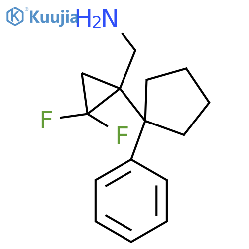 2,2-difluoro-1-(1-phenylcyclopentyl)cyclopropylmethanamine structure
