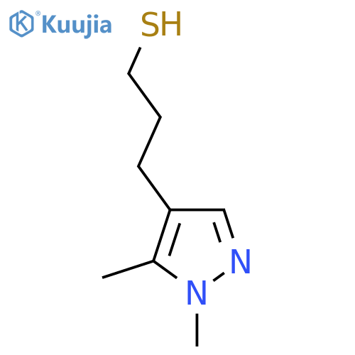 3-(1,5-dimethyl-1H-pyrazol-4-yl)propane-1-thiol structure