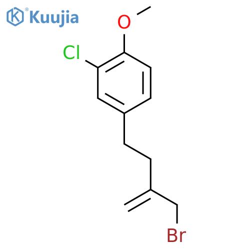 4-3-(bromomethyl)but-3-en-1-yl-2-chloro-1-methoxybenzene structure