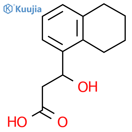 3-hydroxy-3-(5,6,7,8-tetrahydronaphthalen-1-yl)propanoic acid structure